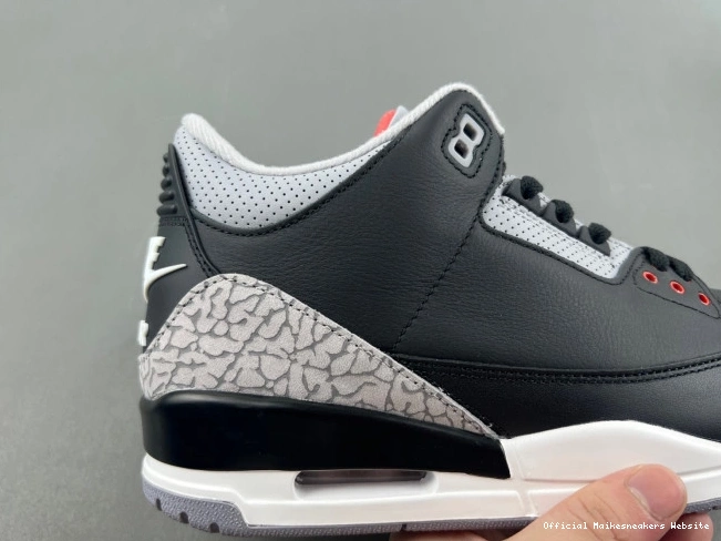 Official Maikesneakers Cement DN3707-010 Air Jordan Black 3 0716
